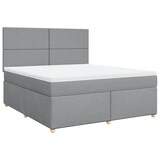 thumbnail of vidaXL Boxspringbett mit Matratze Hellgrau 180x200 cm Stoff