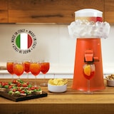 thumbnail of Komplettes Aperitif-Set mit eleganter oranger Maschine aus hochwertigen Materialien, 12 robusten Gläsern, roter Tragetasche, 6 langlebigen Aufbewahrun
