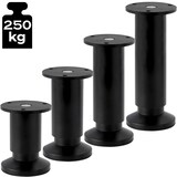 thumbnail of Möbelfüße verstellbar Sofafuß Möbelbeine SCHWARZ MATT Höhe 10 cm 38 mm belastbar bis 250 KG Sofa
