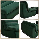 thumbnail of Sitzsack-Sessel aus Cord Grün 101x81x75 cm mit Fußhocker