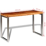 thumbnail of Tavolo Scrivania In Legno Massello Con Gambe In Acciaio