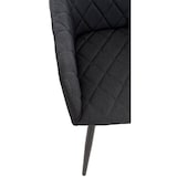thumbnail of Juego de 4 sillas de comedor Shila en tela o terciopelo Negro/Tela