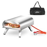 thumbnail of BIGHORN Gas Pizzaoven voor Buiten - Pizza Gourmet - Barbecue - Edelstaal - 30.5cm pizzasteen -temperatuurweergave tot 460 ° C - met Draagtas