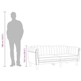 thumbnail of vidaXL Sofa 3-Sitzer Schwarz Samt