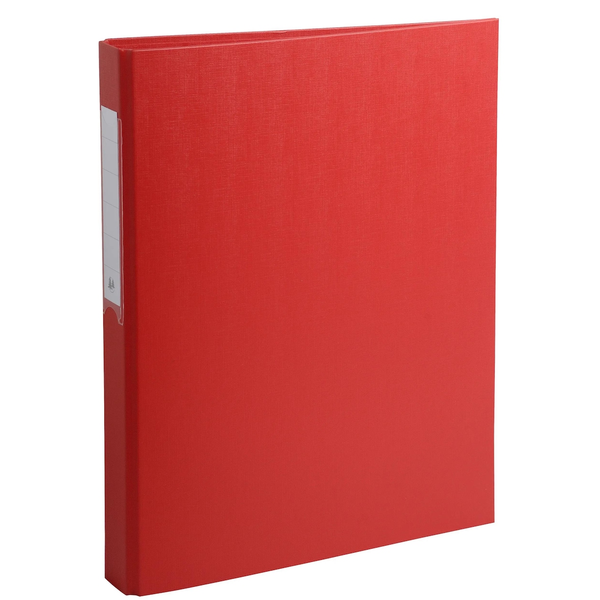 Exacompta  Cod. 54385E - Raccoglitore foderato in Ppl, 2 anelli tondi diam. 25mm in terza di copertina, 25,5x32cm rosso  - Confezione da  10 pz.