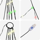 thumbnail of vidaXL LED Weihnachtsbaum mit Erdspießen Mehrfarbig 182 cm Metall