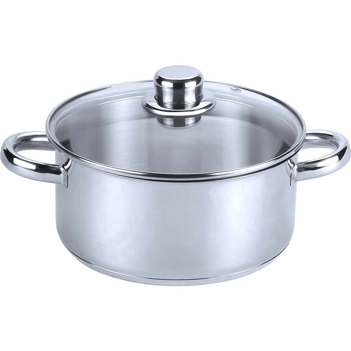 aro Pentola bassa con coperchio, acciaio inox, Ø 28 cm, 7 L, a induzione