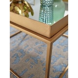 thumbnail of Quadratischer Couchtisch, verspiegeltes Glas, goldenes Metallgestell. 60x60x41 cm | Kadima Design