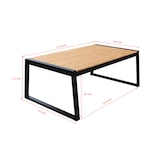 thumbnail of Tarrington House Conjunto de exterior Ateo, 4 piezas, aluminio / madera de teca, 2 sillas, 1 sofá de 3 plazas, 1 mesa de centro, multicolor