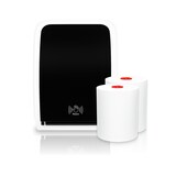 thumbnail of SET: Handtuchrollenspender SENSOR, berührungslos, Blanc Cosmos verschied. Farben + 2 Handtuchrollen PREMIUM TAD - PRODUKTSET