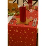 thumbnail of 14 Rollen Airlaid Kerst Tafelloper 3-in 1 – 40 x 320 cm – Kerstmotief – Tafelloper, Placemats & Tête-à-Tête – Bordeauxrood en Goud