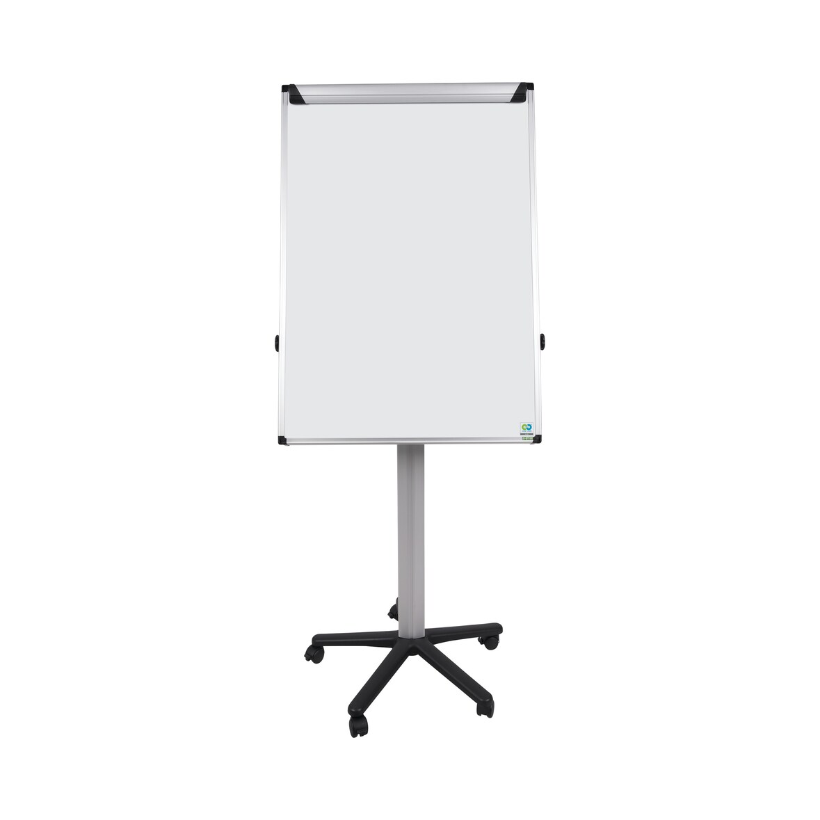 Bi-Office Earth Mobile Flipover: Eco-vriendelijke Flipover Gemonteerd Op Een Mobiele Basis Met Grijs Omlijsting , 700x1000 mm