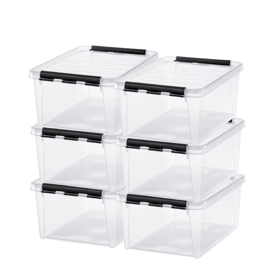 Set van 4 -  Stevige Opbergbox 44L met deksel -  SmartStore - Voedsel Veilig
