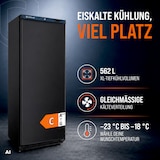thumbnail of GastroHero Lagertiefkühlschrank ECO 600 Schwarz 562 Liter Umluftkühlung -23 bis -18 °C digitales Thermostat Gewerbe Tiefkühlschrank