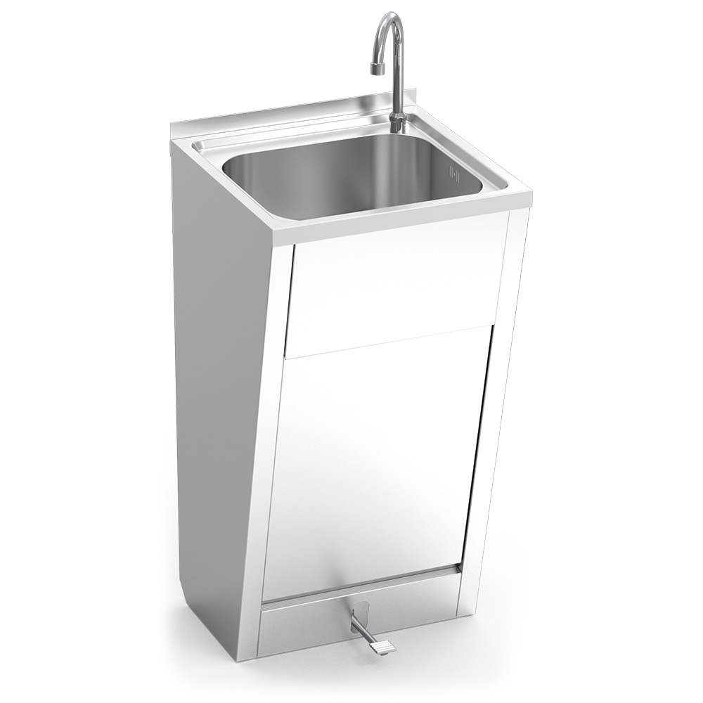 Lavamanos registrable con pedal agua fría y caliente