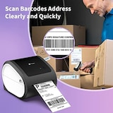 thumbnail of Mini Imprimante Bluetooth Thermique Sans Fil Pour Étiquettes d'Expédition Violet + Blanc YONIS