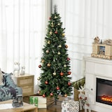 thumbnail of HOMCOM árbol de Navidad artificial de 180 cm árbol navideño con 618 ramas agujas de pino apertura automática y base plegable de acero Ø70x180 cm verde