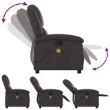 thumbnail of vidaXL Massagesessel Dunkelbraun Echtleder