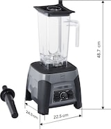 thumbnail of METRO Professional batidora de vaso GBB1000, 22,5 x 24,3 x 47,9 cm, 1500 W, 2 L, gris/negro
