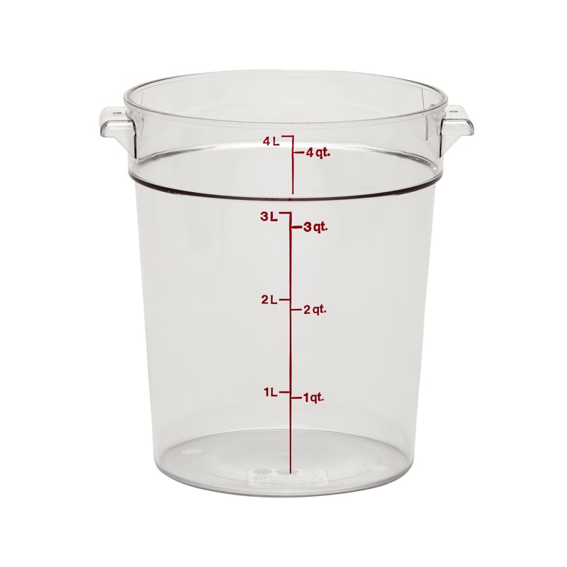 CAMBRO - RFSCW4-135 - Recipiente redondo 3,8 l - 20,8 x 20,8 cm - Transparente (Tapa no incluida)