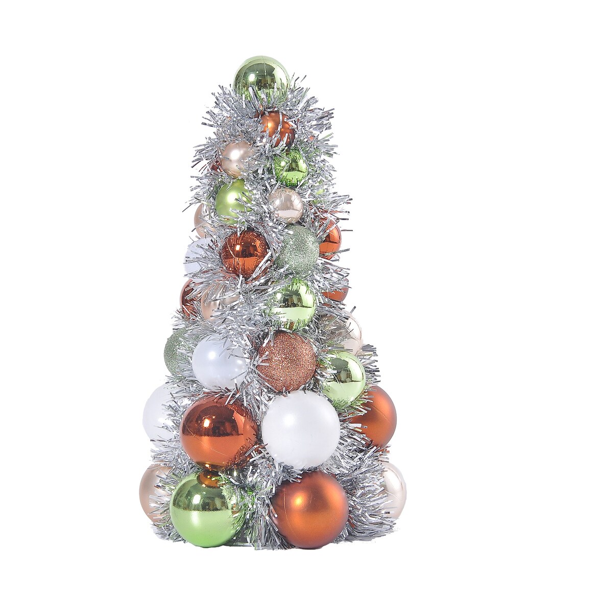 Tarrington House kerstboom Close To Nature, kunststof, 14 x 14 x 25 cm, lametta + 50 kerstballen