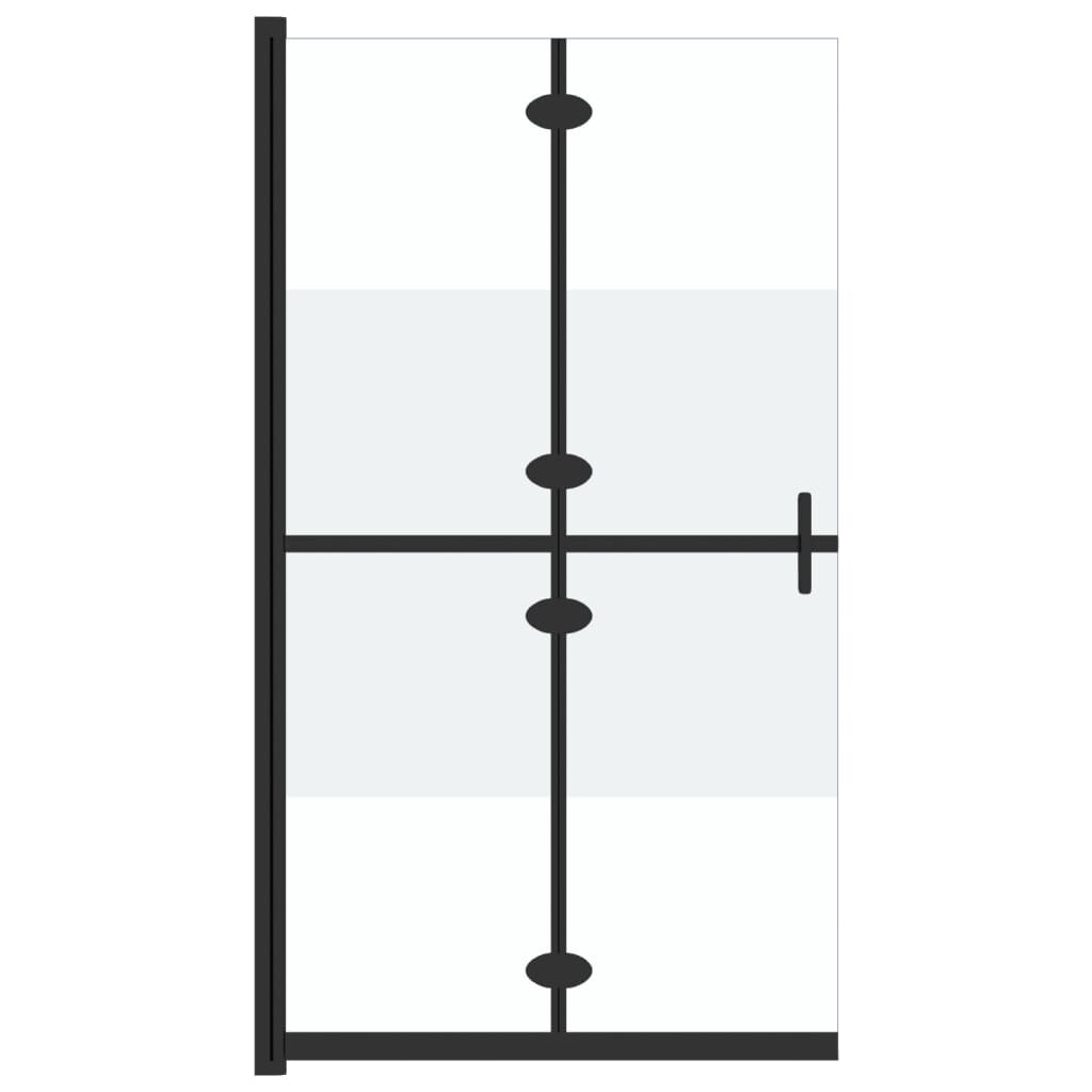 Helloshop26 - Faltbare Duschwand Badewannentrennwand Badezimmeraccessoire Duschkabine Innenausbau ESG-Glas 70 x 190 cm halbmattiert 02_0002165