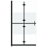 thumbnail of Helloshop26 - Faltbare Duschwand Badewannentrennwand Badezimmeraccessoire Duschkabine Innenausbau ESG-Glas 70 x 190 cm halbmattiert 02_0002165