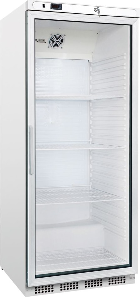 Kühlschrank mit Glastür 400 Liter, weiß