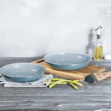 thumbnail of BERGNER Click&Cook - Set de 5 Sartenes Ø18/Ø20/Ø22/Ø24/Ø26cm en Aluminio Prensado Color Verde con 2 Mangos Extraíbles