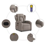 thumbnail of vidaXL Massagestoel Taupe Stof