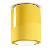 thumbnail of Plafoniera Piccola Vintage Decò Pi Ceramica Giallo Limone 1 Luce E27