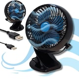 thumbnail of Starlyf Fast Fan, Mini Tischventilator, 18 cm, Ventilator kabellos, Akku, 360°, Befestigungsclip, USB, schwarz