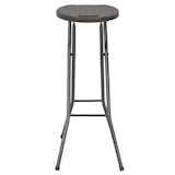 thumbnail of vidaXL Klappbare Barhocker 2 Stk. HDPE und Stahl Braun Rattanoptik