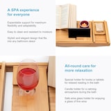 thumbnail of Intirilife Badewannenablage aus nachhaltigen Bambus - 75 - 109 x 23 x 4.5 cm - Verstellbare / Ausziehbare Auflage mit Seifenschale Badewannentablett