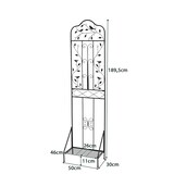 thumbnail of COSTWAY Treliça Metálica, Cerca Decorativa para Jardim 3 em 1, Prateleira para Flores e Suporte para Plantas (Preta, 1 Unidade)