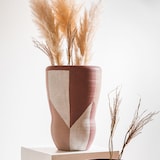 thumbnail of Deko-Vase Terracotta Line großes Modell - Mehrfarbig Rund Keramik Amadeus 22x22 cm