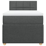 thumbnail of vidaXL Boxspringbett mit Matratze Dunkelgrau 80x200 cm Stoff