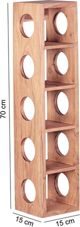 thumbnail of FineBuy Weinregal Massiv-Holz Regal Wandmontage für 5 Flaschen 70 cm Holzregal