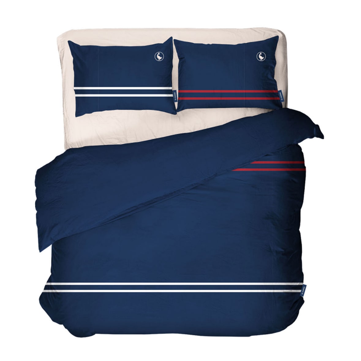 El Ganso - Set Bettbezug King 250x230, Spannbettlaken 200x200, 2 Kissenbezüge 50x80 - Marineblau 100% Baumwolle 180TC