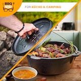 thumbnail of BBQ-Nerd® Dutch Oven "Starter" 3,1L mit Füßen | bereits eingebrannt | Gusseisen Feuertopf, Bräter mit Deckel inkl. Deckelheber