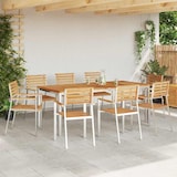 thumbnail of vidaXL Garten Essgruppe 9 pcs Braun Massives Teakholz & Edelstahl