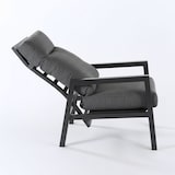 thumbnail of Conjunto de relaxamento reclinável, para jardim, Alumínio, Cor Antracite, Apoio para os pés: 47x60 x38, Poltrona: 72x59x112 cm, Mesa: 60x51cm