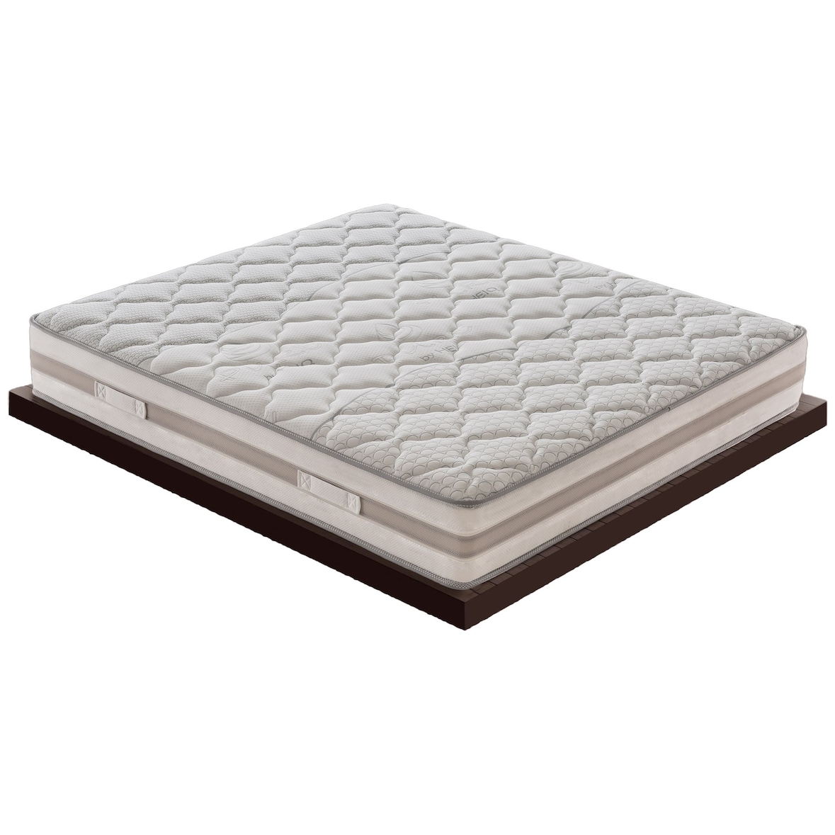 MaterassieDoghe - Materasso 100x200 a molle e Memory Foam - Alto 25 cm - 9 zone di comfort - 800 molle - Rivestimento sfoderabile