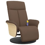 thumbnail of vidaXL Massagesessel mit Fußteil Braun Stoff