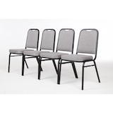 thumbnail of Bolero banketstoelen met vierkante rugleuning, grijs, 4 stuks
