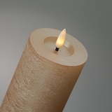 thumbnail of LED Kerze LINA Rustik Optik Echtwachs flackernd Timer H: 19cm rosa