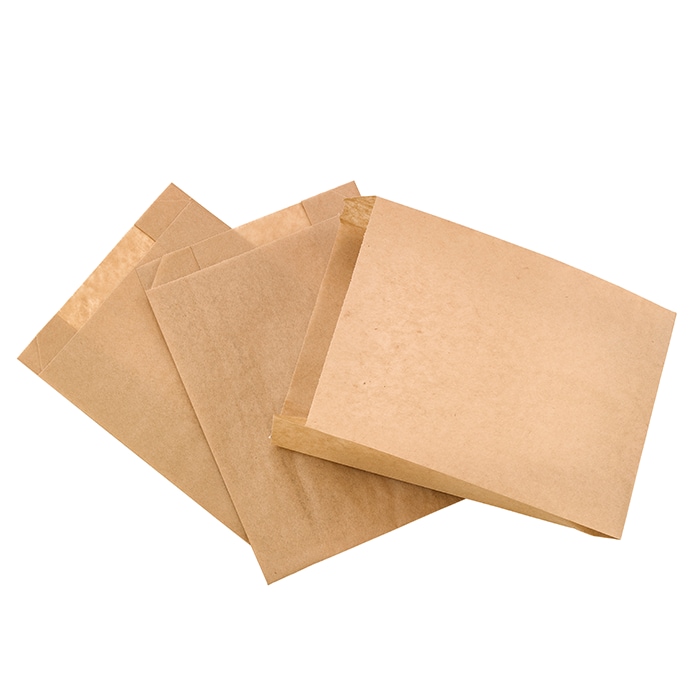 FHC - 1000Pcs - Sac kraft brun ingraissable, tout usage - 140x70x210mm