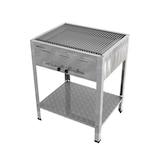 thumbnail of ChattenGlut Professional 3er Holzkohle Bräter Standgerät Grill mit Einzelne Edelstahlstäbe als Rost 650X530x800mm