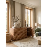 thumbnail of Sideboard Akazien-Massivholz, Natur-Baumkante, Landhaus-Stil. 160x43x75 cm | Kadima Design