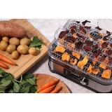 thumbnail of KLAMER Dörrautomat, 400W Dörrautomat Edelstahl mit 5 Einlegefächern und 24h-Timer, Trockner mit Temperaturregler von 35-70°C, BPA frei